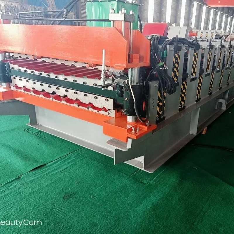 Double deck corrugated and IBR roofing panel  roll forming machine
