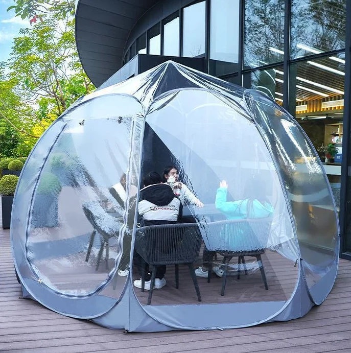 Instant Igloo Tent Clear Screen House Gazebo Octagonal Outdoor Bubble PVC Dome Garden Canopy Tents Pop Up Transparent Tent