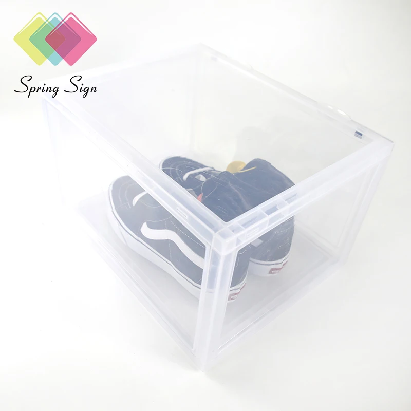 Spring Sign sneaker drop front box acrylic shoe box magnet