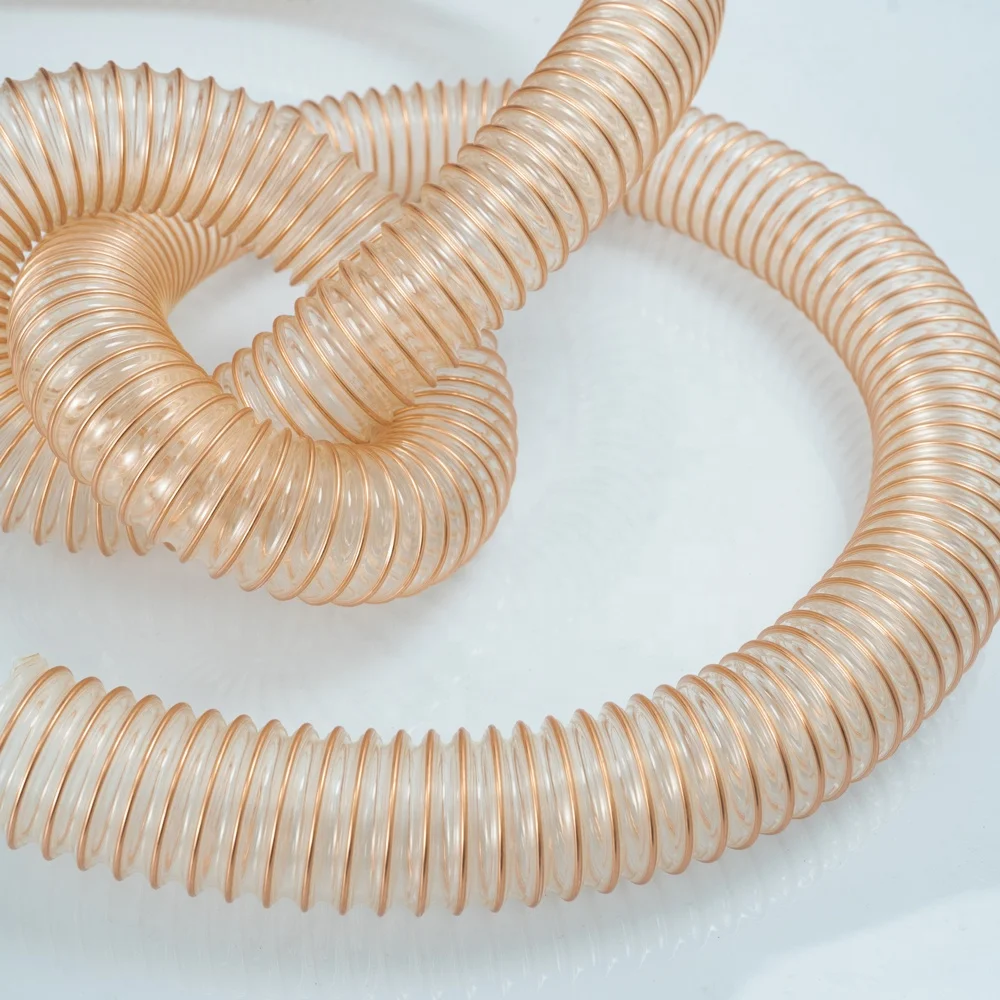 Polyurethane pneumatic hose steel wire duct tubes large diameter tpu flexible pipe