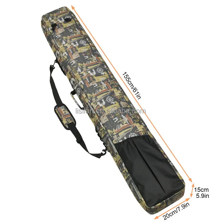 Large Capacity Outdoor Tackle Bag Single Shoulder Sling Fishing Tool Bag Fishing Rod Bag Folding Ice Fishing Tool Gear Rod