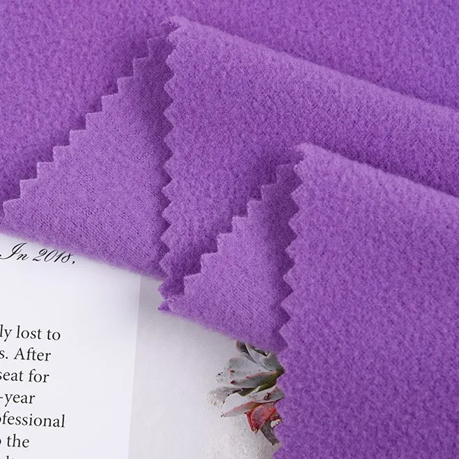 High Quality Sports Hoodies Two Side Polar Fleece Fabric Material Warm Keeping Knitted Polyester Underwear Suits Fabrics