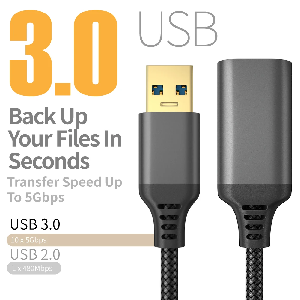  Высококачественный позолоченный Удлинительный кабель USB