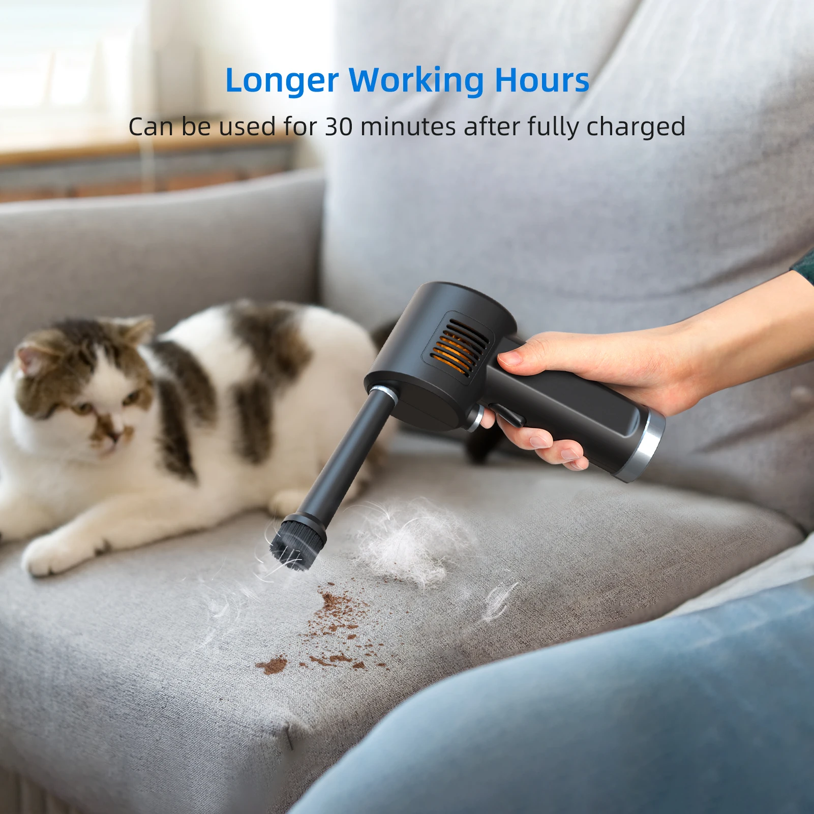 OPOLAR Wholesale Compressed Air Duster Custom Brand with Logo 33000RPM High Power Keyboard Cleaner 6000mAh Cordless Air Duster