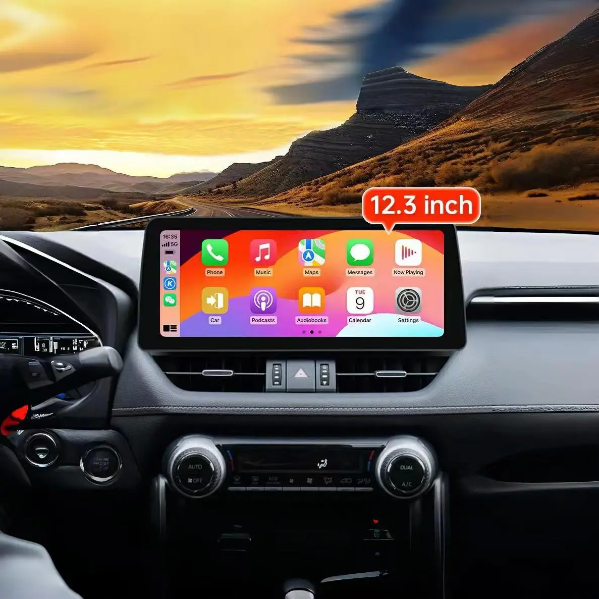 12.3inch Carplay HeadUnit Car GPS Navigation Android Car Stereo For Toyota RAV4 Android 13 Car Multimedia Video Player