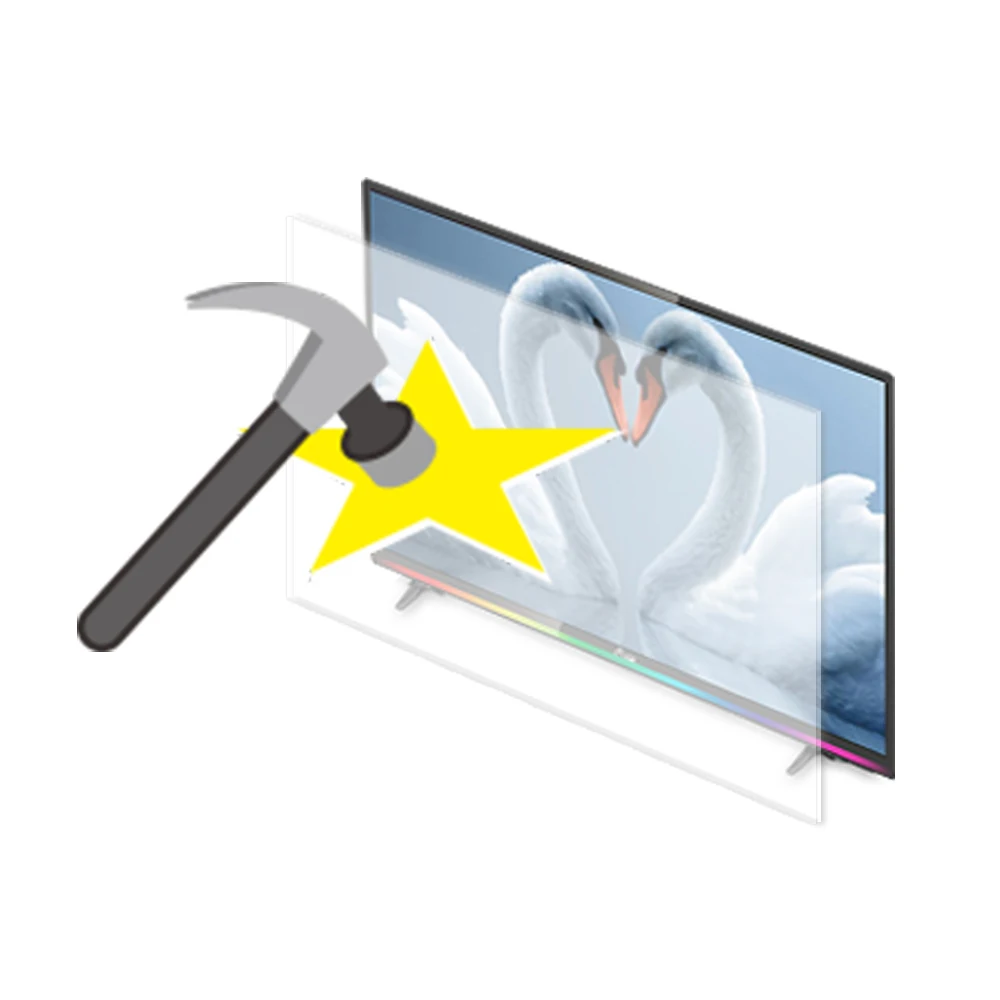 China Hot-Sales 32 inch Wholesale OEM Brand HD TVTempered Glass with DVBT2 LED Smart TV