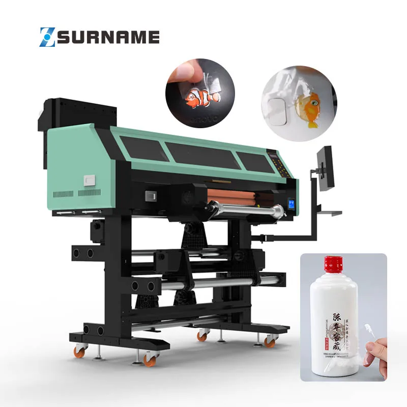 Zhou surmame automatic UV dtf printer ab film multifunctional i3200 head uv dtf printer 4 head epson i3200
