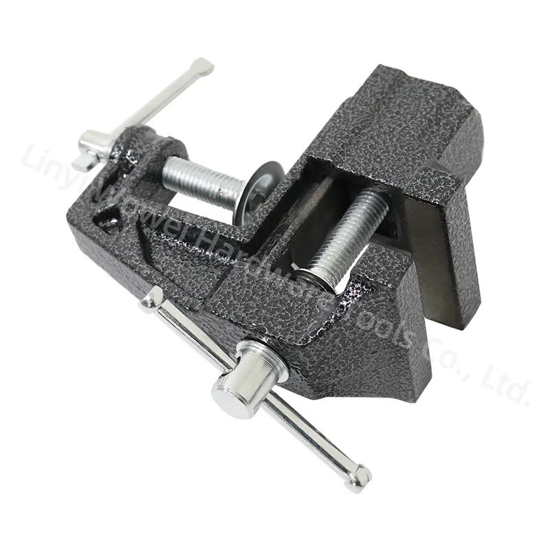Low MOQ Portable Table Cast Iron Bench Vise Vice with 360 degree Swivel Base