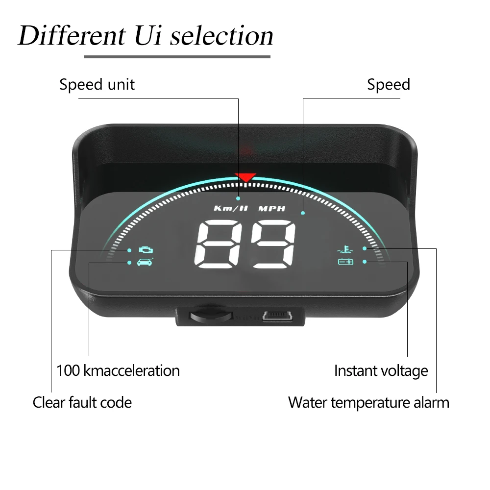 M8 HUD Digital Speedometer Car Head Up Display Original OBD2 For Universal Car