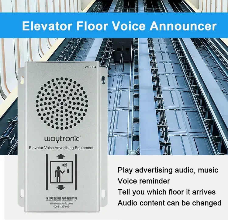 Elevator MP3 Voice Floor Announcer with Hall Sensor Detection Lift Floor Player with Voice Announcer for Elevator Upgrade