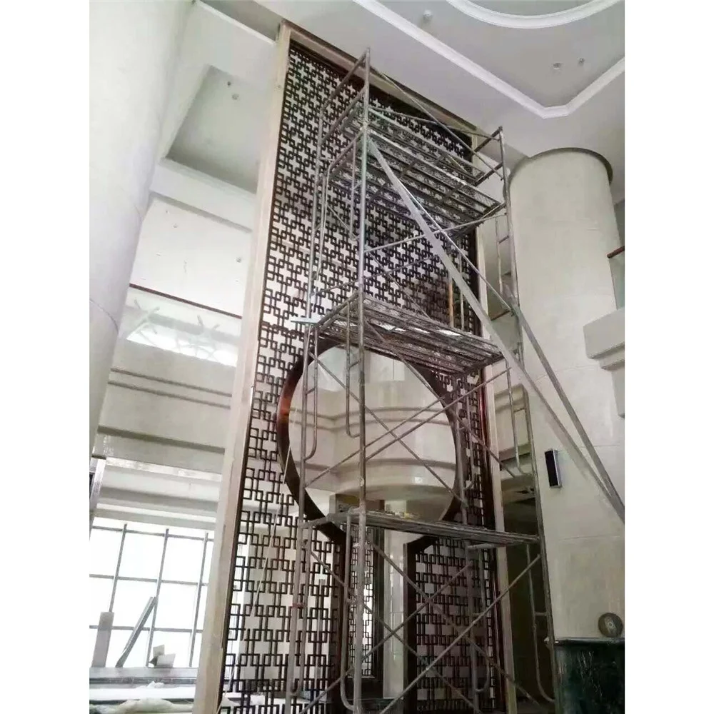 
Decorative Gold Color Laser Cut Metal Room Dividers Partitions Screen 