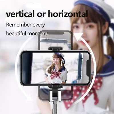 Selfie Stick Tripod with Remote, Extendable Selfie Stick Tripod with LED Ring Light