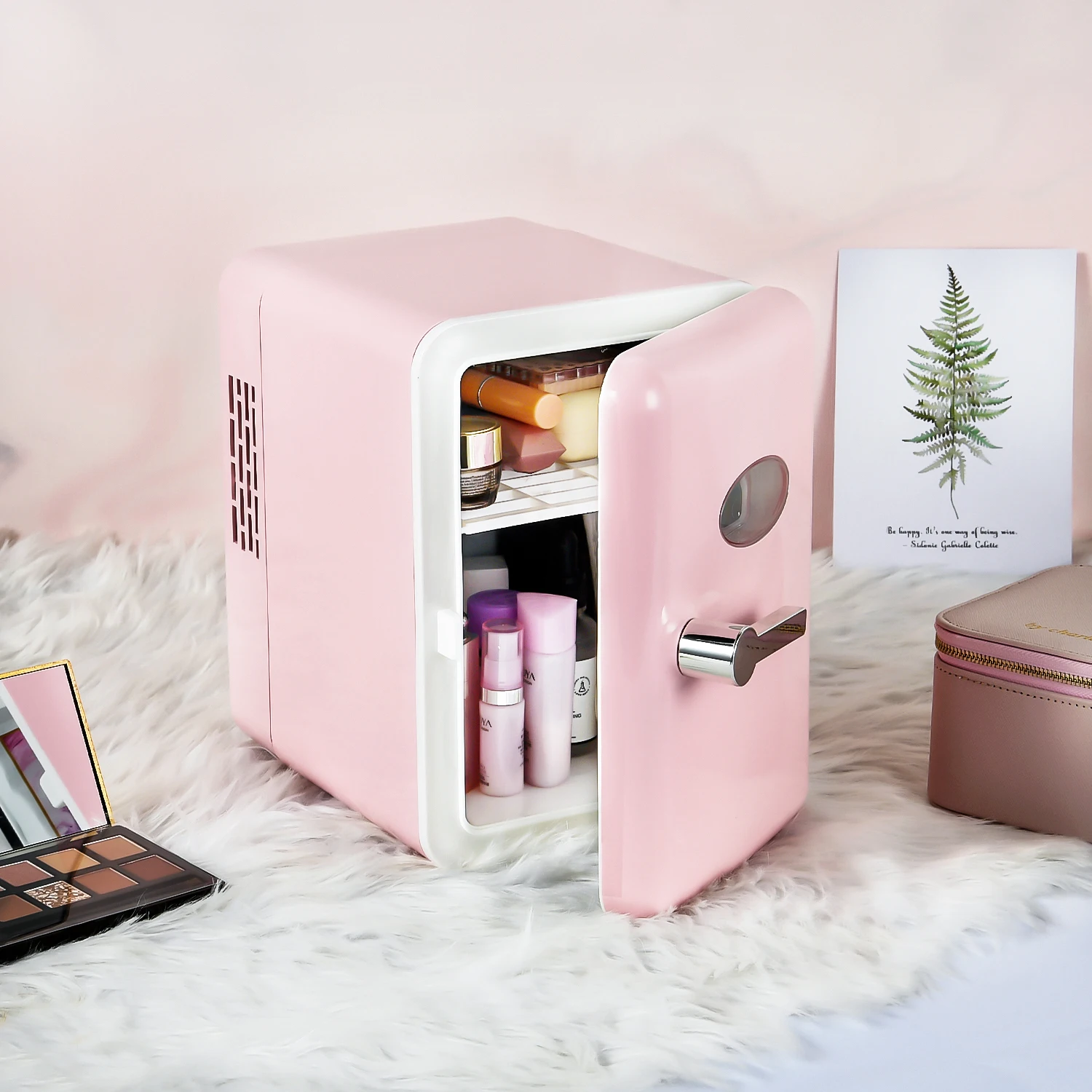 Wholesale Car Mini Fridge 4l/6 Can Portable Cooler And Warmer Personal Refrigerator For Skin Care Beverage Office gbf-4l4