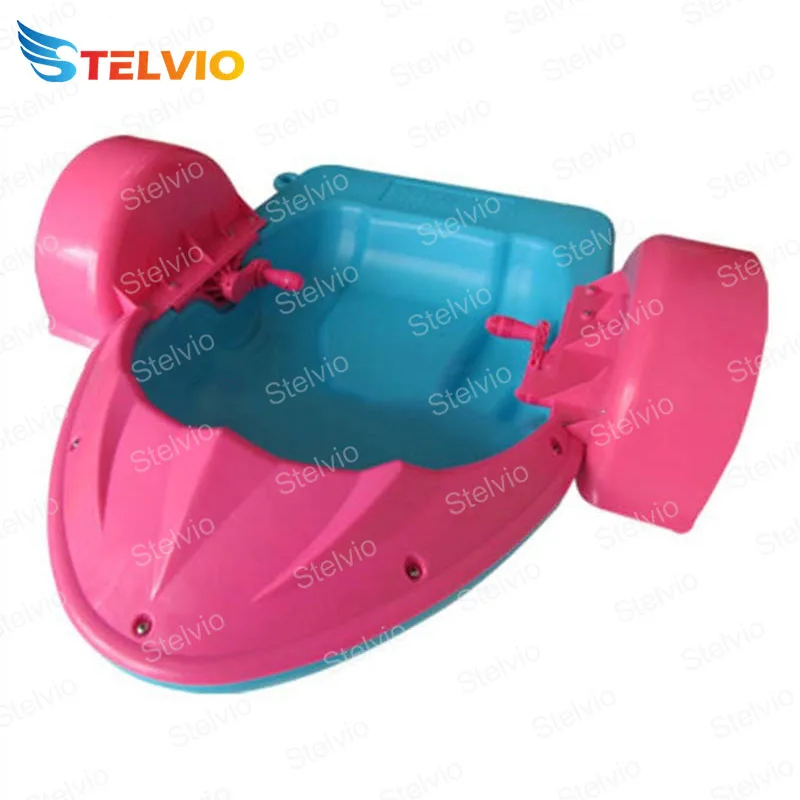 Hot sale plastic kids paddle wheel boat hand rowing boat for water rental