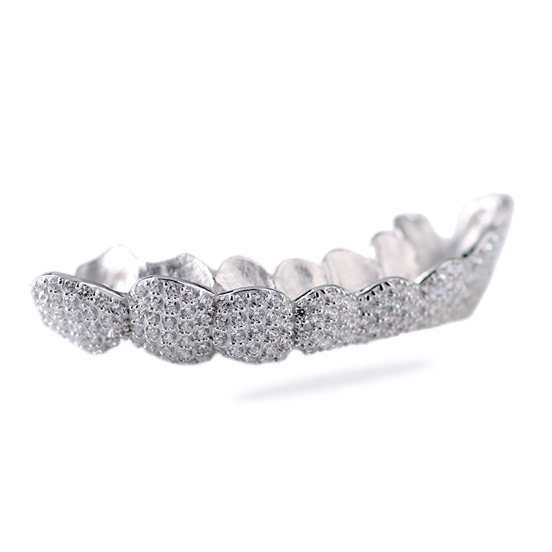 Пользовательские DEF VVS хип-хоп moissanite Grillz в серебре 10K 14K 18K золото для мужчин и женщин бриллиант