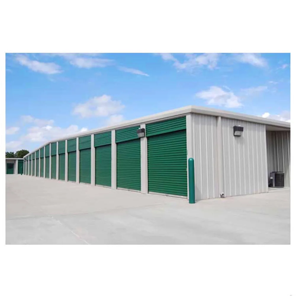 Low Cost Prefabricated Self Storage Units Prefab car showroom structure warehouse Steel Structure  factory Shed Building