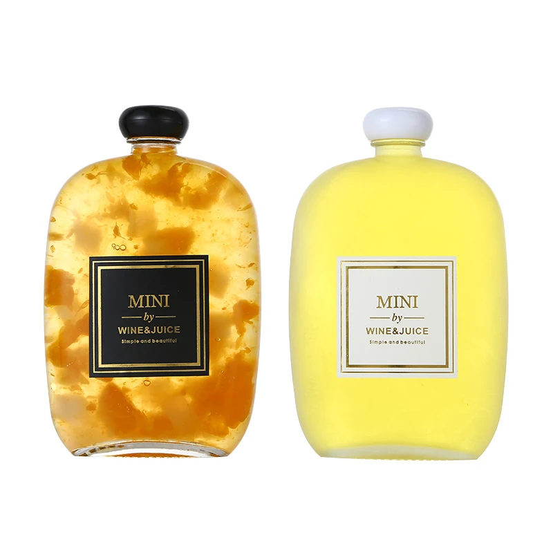 Wholesale 100ml 125ml 250ml 350ml clear glass bottle juice drink beverage coffee bottle