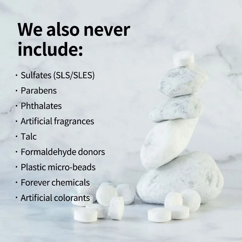 OEM skin care cleansing waterless vegan solid face wash facial cleanser tablets for men women