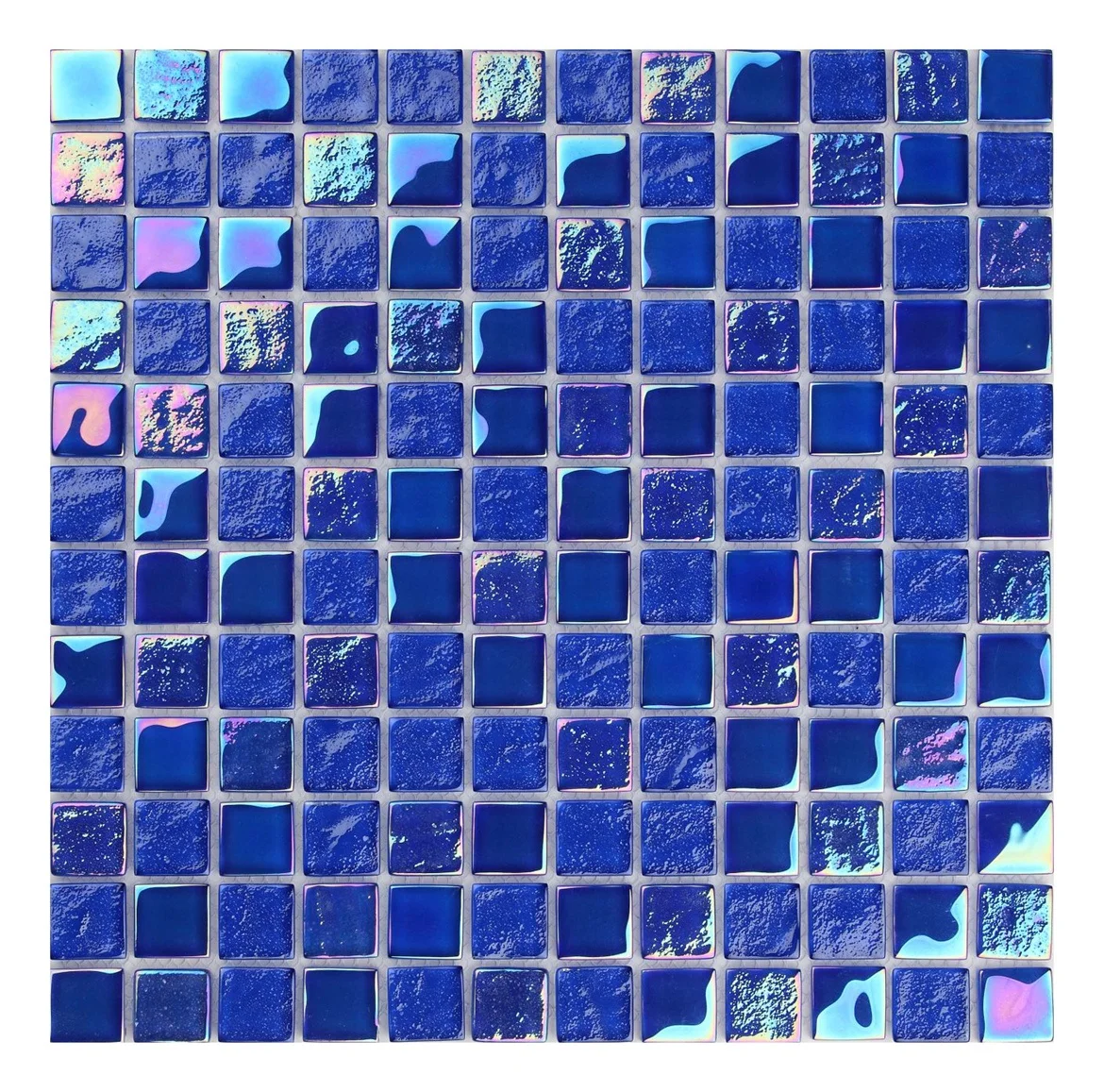 Brick Mosaic Tile Naval Blue Swimming Pool Glass Mosaic Non-slip Glass Pool Mosaic