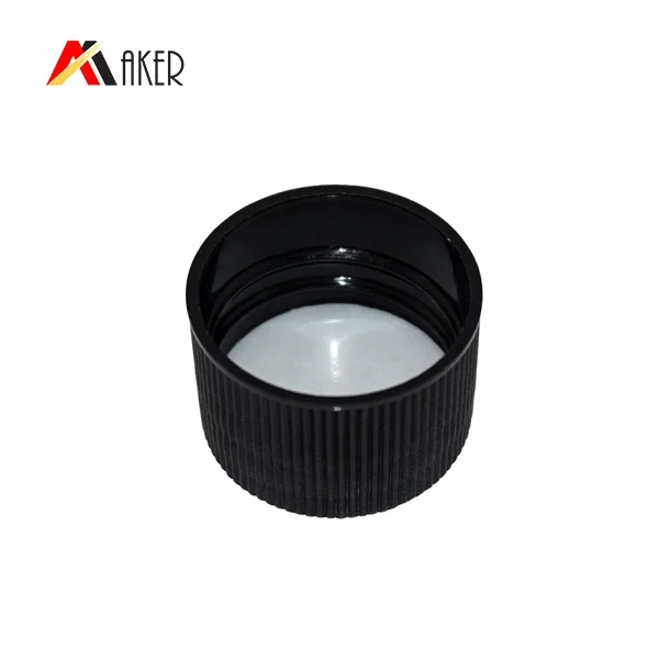 Custom Multi Types Plastic Bottle Lids Caps 20mm Round Black Color PP Plastic Screw Cap For Cosmetic Water Beverage Bottle