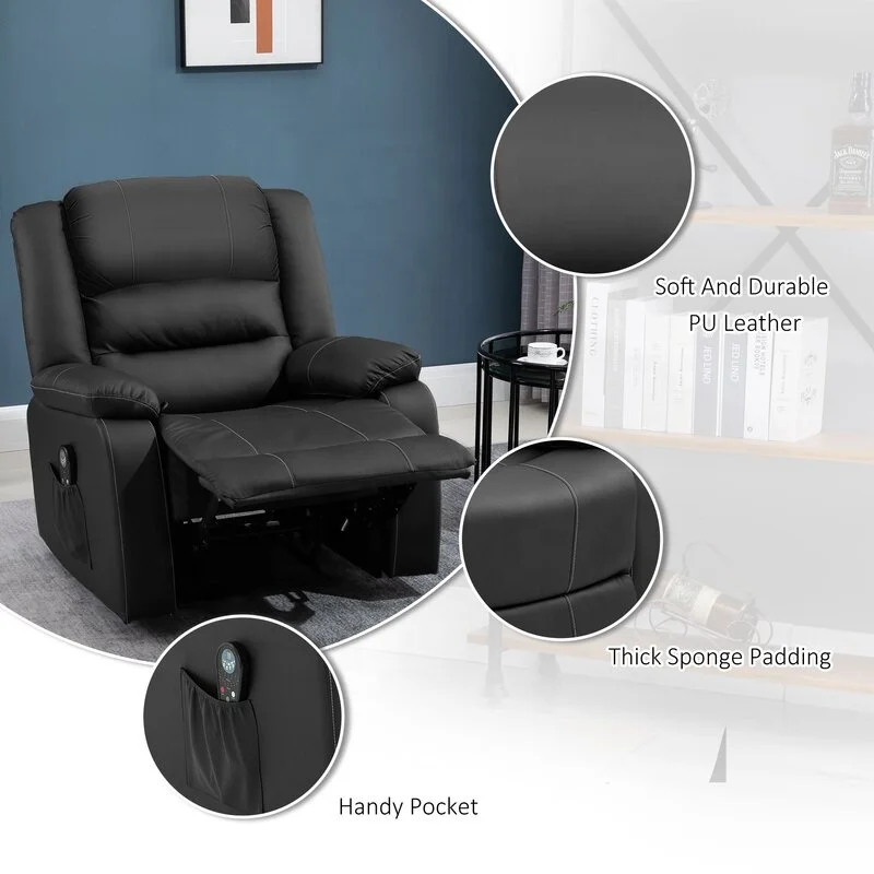JKY Furniture Best-Selling Leather Power Electric Recliner Chair Reclining With Massage Function For Living Room