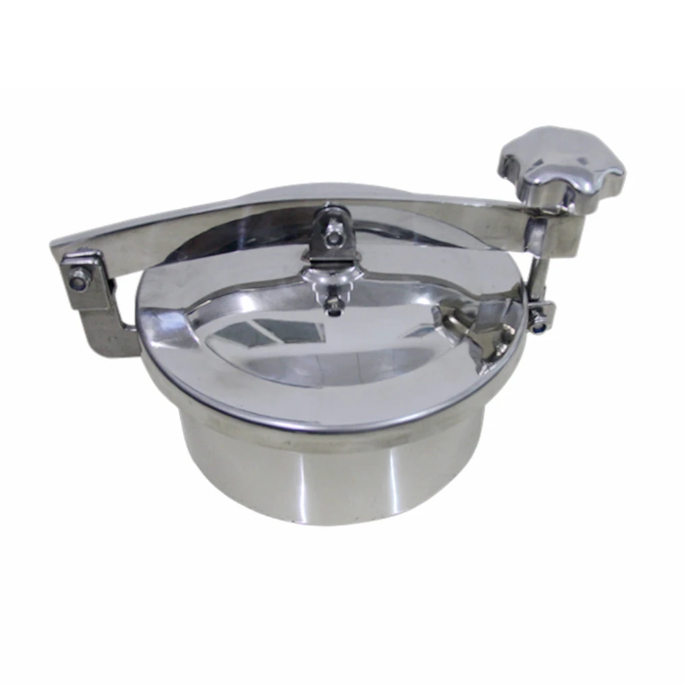 High quality sanitary stainless steel non pressure circular manway manhole cover