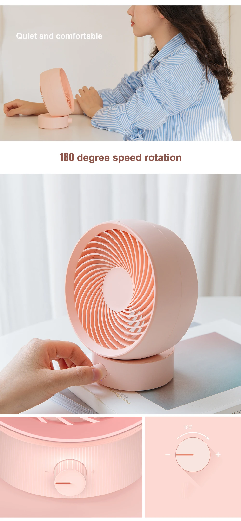 Factory direct sale 2020 high quality USB fan hand foldable desk usb fan best seller