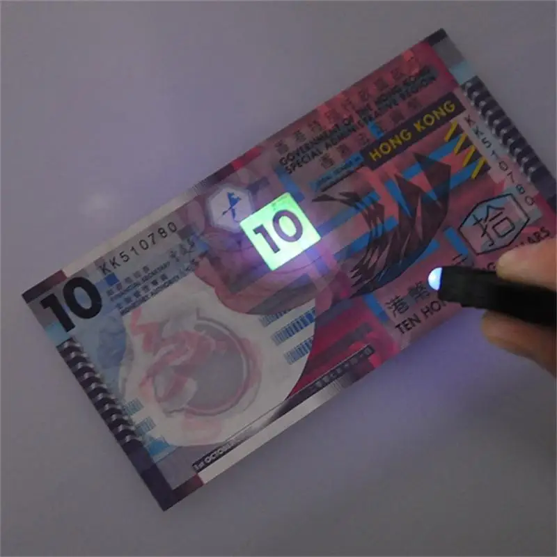 Pocket Mini UV 395nm UV Keychain Light Promotion Gift 365nm LED Torch Built-in Button Cell UV Light for Money Detector