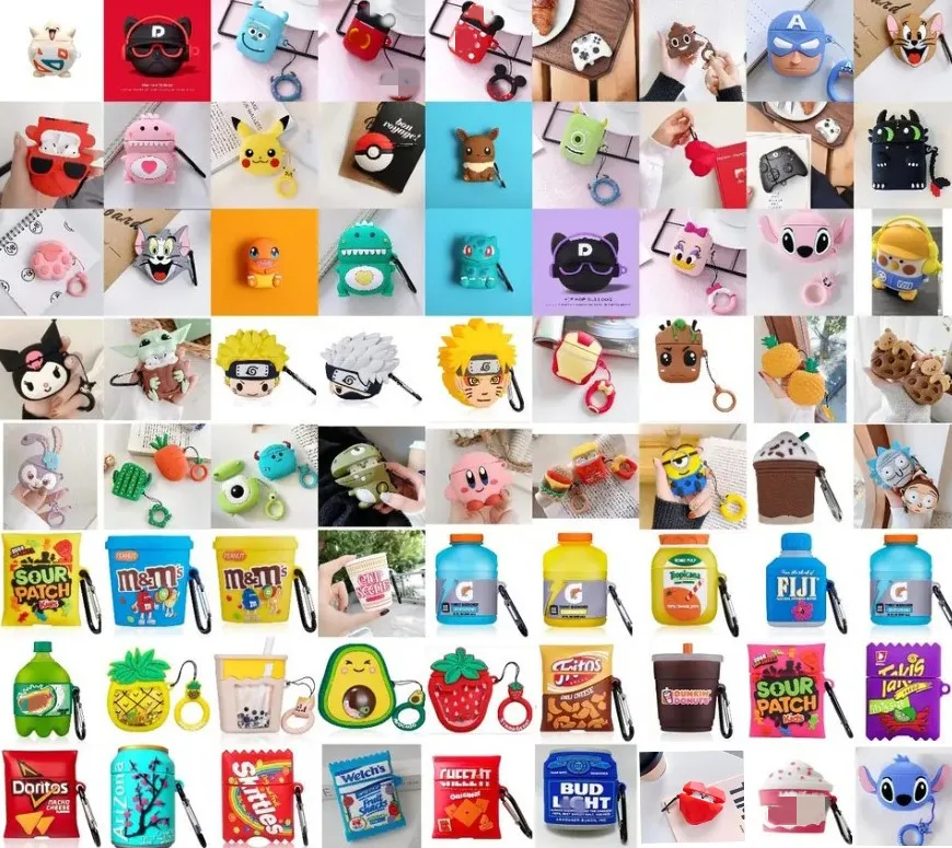 Wholesale 3D Cartoon Designer Custom Cute Kawaii Anime Silicone Protect Cover For  Airpod Case For air pod gen 3 cases