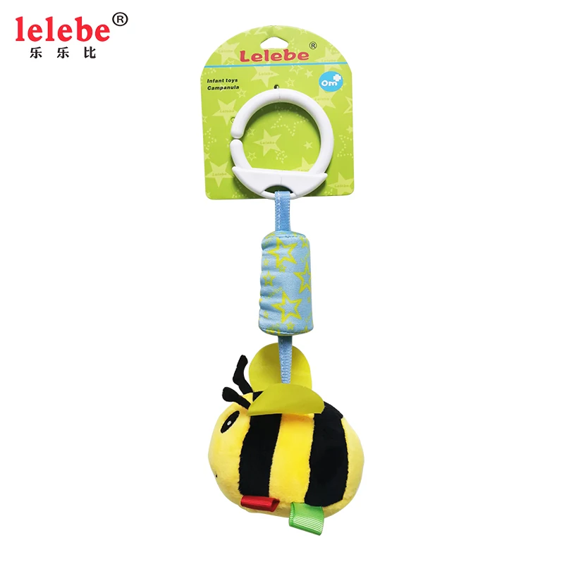 
Baby room decoration hanging wind chime 2020 new animal shape infant crib cradle bells hanging ring toy for car and bed 