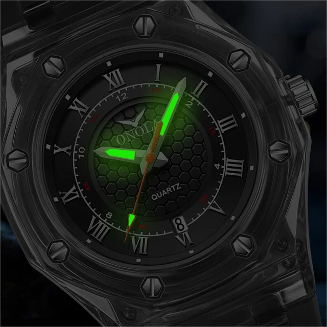 Onola 3857 Luxury Japan Quartz Movement Unisex Sport Fashion Watch For Couple Luminous Date Display Watches Silicone Strap reloj