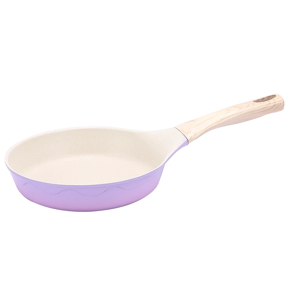 Hot Sell Chinese Supplier Non Stick Fry Pan fish Frying Pan deep Fryimg Pan With Wood Handle