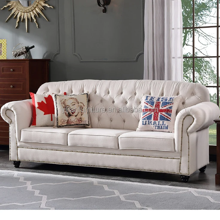 American Vintage Furniture Authentic Italian Leather Living Room Furniture Antique Furniture