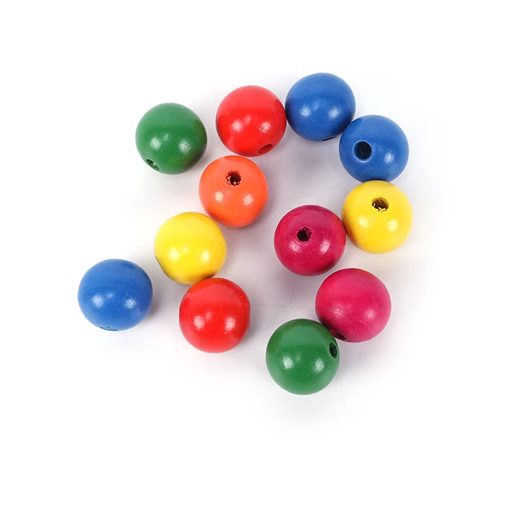 
Hot Selling Diy Crafts Wooden Diy Beads Wooden Multicolor Decoration Craft 