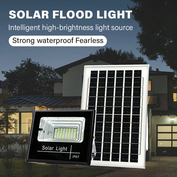 25W 40W 60W 100W 200W Solar Street Flood Light IP67 Waterproof Solar Flood Light With Remote Control