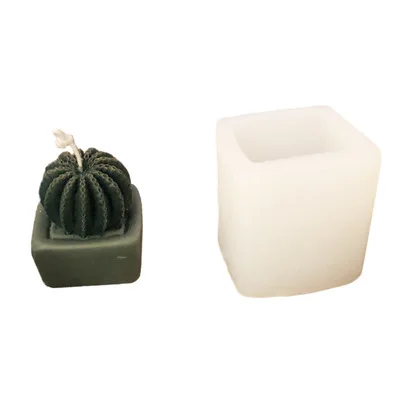 
Fusimai Creative 3d Silicone Soap Making Aromatherapy Scented Cactus Base Candle Mold 
