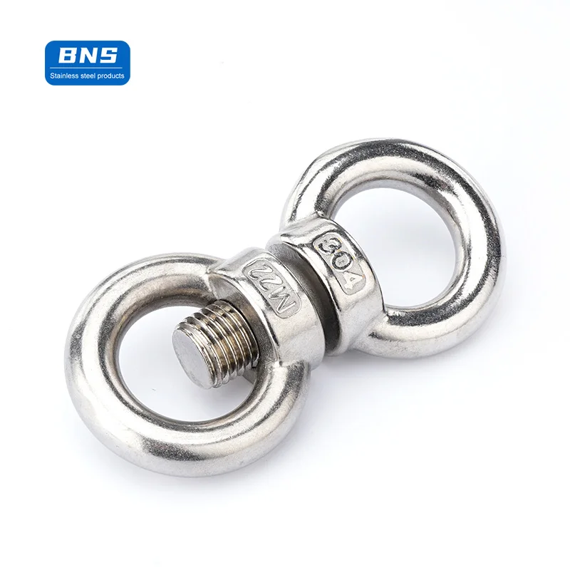 BNS High quality 304 stainless steel lifting eye bolts M5-M14 bolts Hanging Ring Screws Hanging Bolts Round Ring Screws