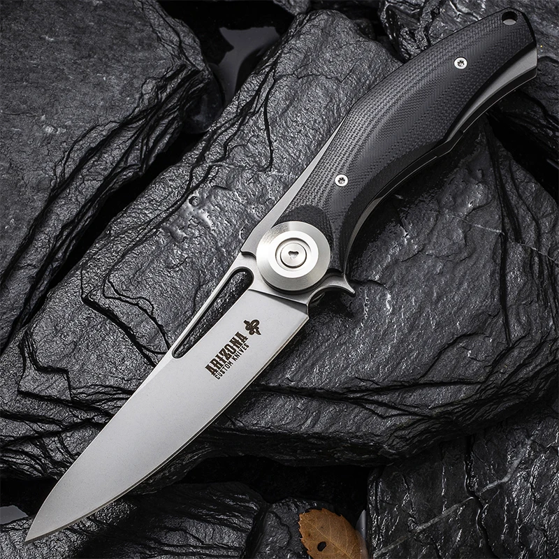 Hot selling D2 steel tactical survival bag knife G10 handle folding knife