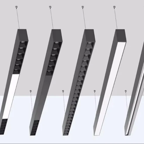Modern 0-10v Dimmable ETL Linear Lamp 60w 120w Etl Ce Shop Lights Suspendend Ceiling Smd 2835 Aluminum Body Office light