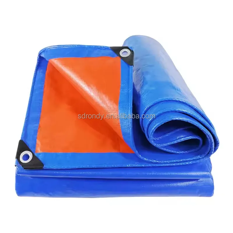High Quality PE Tarpaulin Poly Tarp With UV Plastic Fabric Sheet Reinforced Tarpaulin for Agriculture/Industrial Cover