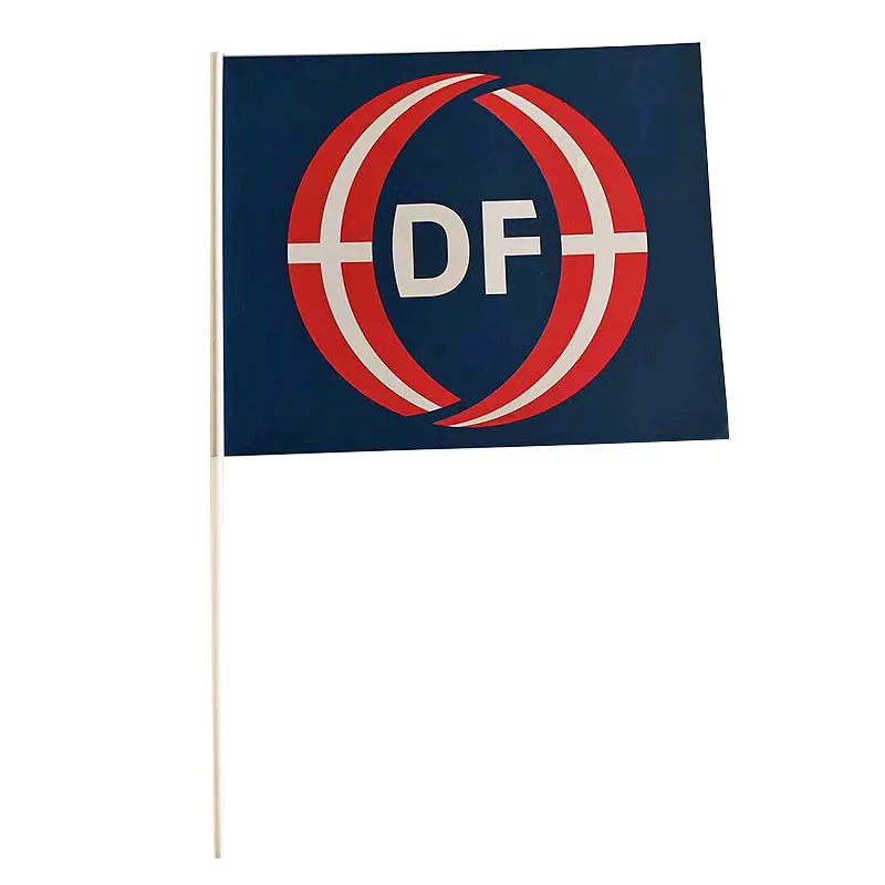 Factory Direct Sales Custom Stick Flag Personalized Hand Held Waving Flag with Plastic Pole