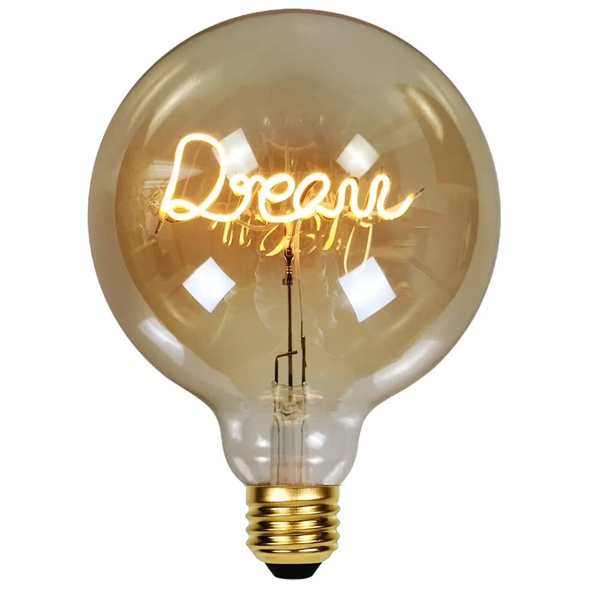 Design bulb Led G125 Dream Word Led Soft Flexible Filament bulb 4W 2200K 220V 120V 24V 12V E27 Letter Led Edison bulb