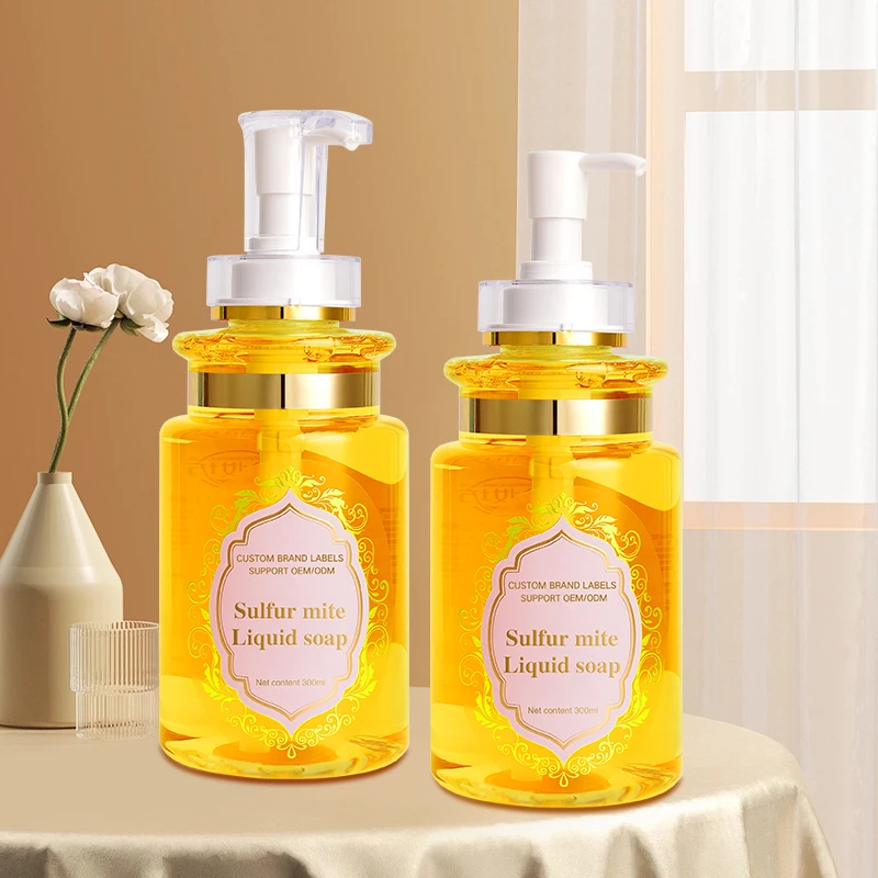 Custom Brand Hand Body  Liquid Soap Wholesale Liquid Body Skin Turmeric Soap For Daily Cleaning Use