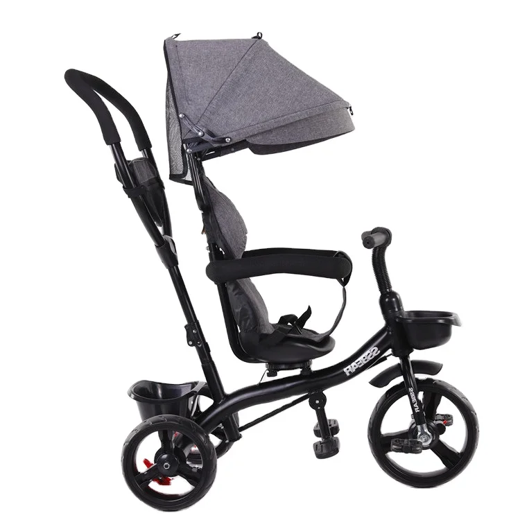 Australia Market CE 4 in 1 Trike Pushchair 3 Wheel Bike Baby Toddler Bike Ride On Kids Tricycle With Parent Handle Gift