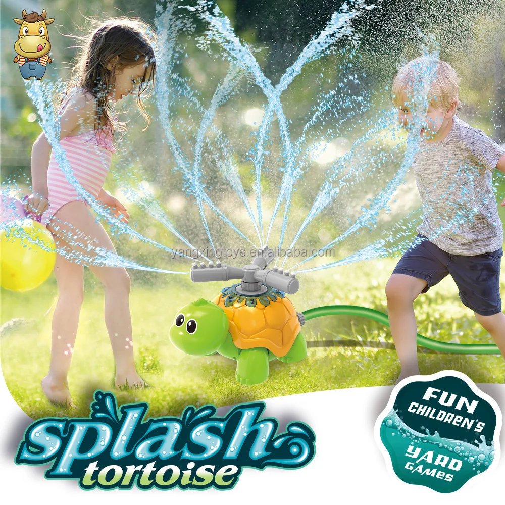Amazon Hot Sale Backyard Spinning Turtle Sprinkler Toy w/ Wiggle Tubes Outdoor Garden Water Spray Sprinkler for Kids
