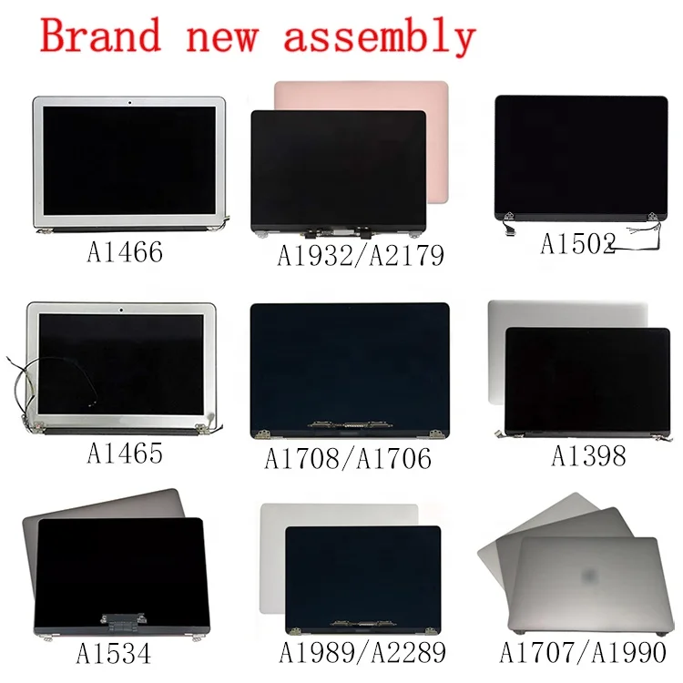 For macbook pro air a1466 a1502 a1398 a1706 a1708 a1989a2289 a2251 a2159 a1932 a2179 a2337disply lcd screen full assembly bazzel