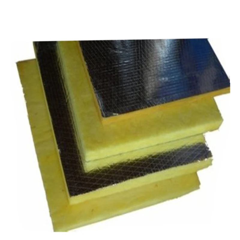 Hig quality sound insulation material black faced fiberglass insulation glass wool acoustic panel with glass veil FOR SPAN