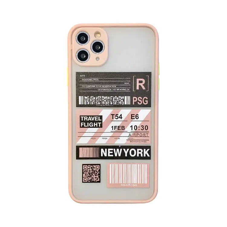 Hot Selling New York Fly Ticket For Iphone 11 Luxury Mobile Phone Case For 12 Silicone Case For Iphone Case 11