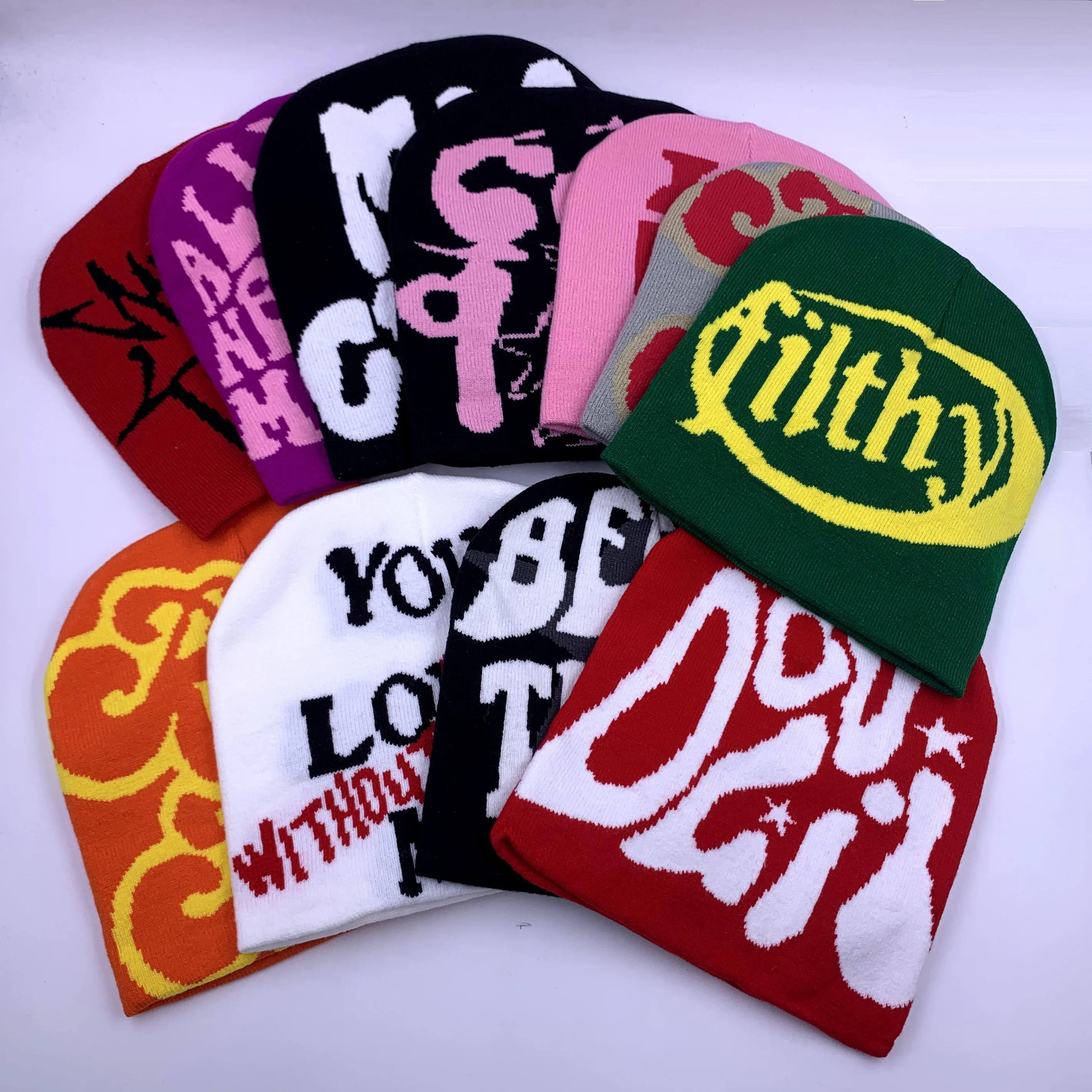 Wholesale Unisex Acrylic Knitted Beanie Hat Winter Warmer Sports Ski Cap Skull Merino Jacquard Beanie