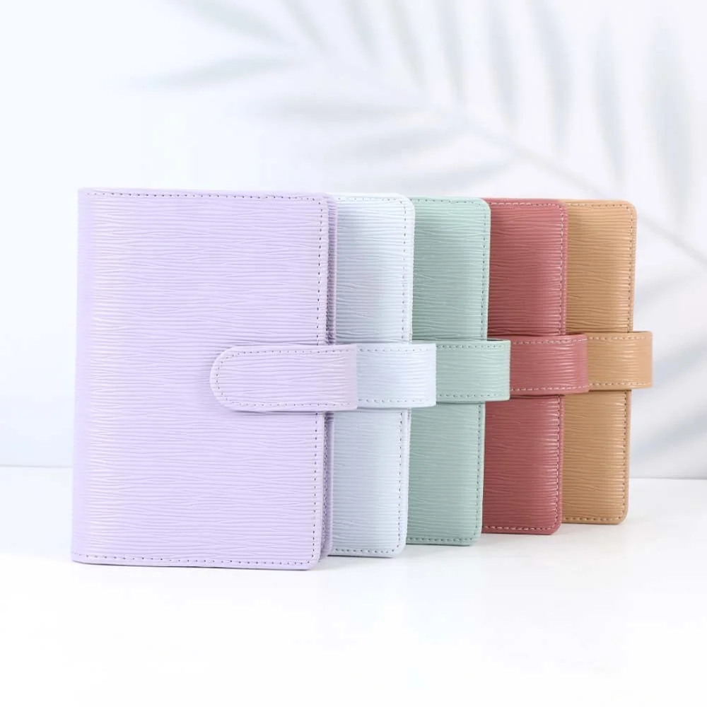 Хонгбо бестселлер 19-цветная тисненая кожа Saffiano Epi A6 премиальный кошелек с 3 см кольцами летным листом